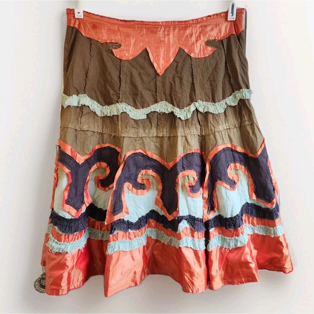 Vintage Candie’s Boho Patchwork Skirt – Size Medium